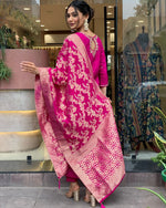 Load image into Gallery viewer, Priya Banana Chanderi Silk Rani Kurti | Shoppers Trend
