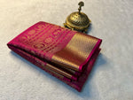 Load image into Gallery viewer, Premium Mysore Silk Saree with zari weaving. Includes matching blouse piece. 6.3m length. Machine washable. Model wears famous  saree - Traditional Festival south saree . 

