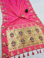Load image into Gallery viewer, Explore our stunning Rani Soft Paithani Silk Saree, crafted from premium Soft Paithani Silk fabric for a luxurious feel. Perfect for weddings, parties, and special occasions, this saree offers unmatched elegance, vibrant color, and a soft, smooth drape.
