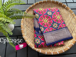 Load image into Gallery viewer, Rani Tussar Silk Sarees With Price and Online Shopping Price Under 1000 . this Fabric Discover elegance with our Tussar Silk Saree featuring exquisite Kalamkari Print. This 6.3m saree comes with a matching blouse piece, perfect for any occasion. Machine washable for easy care. Shop this timeless beauty now . 
