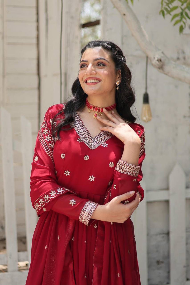 Kamal Faux Blooming Anarkali | Shoppers Trend