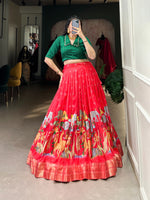 Load image into Gallery viewer, Krishna Dola Silk Dhavani Set / Half Saree / Langa Davani Set | Shoppers Trend
