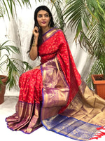 Load image into Gallery viewer, Tulasi Soft Kanjivaram Silk Saree | Shoppers Trend
