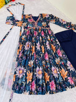 Load image into Gallery viewer, BLURRY BLUE (ANARKALI SET) - Premium Anarkali from shoppers trend - Just Rs. 999! Shop now at shoppers trend
