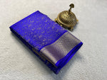 Load image into Gallery viewer, Royal Blue Color Mysore Silk Saree With Price and Online Shopping Price under 1499. Royal Blue Color Weddings wear saree and patry , event festival wear saree - Shop now Shoppers Trend
