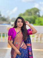Load image into Gallery viewer, Soft paithani silk saree online shopping In This Fabric Mainly Manufactureing Of this type Of Soft Paithani Silk Saree Paithan town in Aurangabad, Maharashtra but In this Soft Paithani Silk Saree With Price Under 1999 . 

