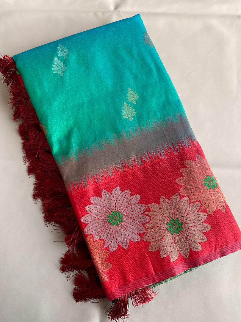Pure silk sky saree with blouse – affordable luxury , Trendy sky blue silk saree for classy ethnic looks , Best-selling sky soft silk saree with rich zari border , Budget-friendly sky blue saree in crafted silk , Sky color saree with zari weaving – latest arrival ₹2299 . 