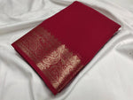Load image into Gallery viewer, Very Expensive Red Pure Viscose Silk Saree Price under 999. This Red Viscose Silk Sarees With Online Shopping Price , Most Popular And Famouse Best Product in Veraval , Gujarat , India .
