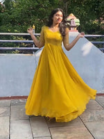 Load image into Gallery viewer, RAY OF HOPE MUSTARD(GOWN) - Premium Anarkali from shoppers trend - Just Rs. 499! Shop now at shoppers trend
