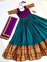 Load image into Gallery viewer, SKY TO THE FOREST (ANARKALI) - Premium Anarkali from shoppers trend - Just Rs. 1099! Shop now at shoppers trend
