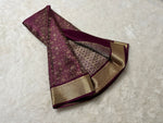 Load image into Gallery viewer, Exquisite Mysore Silk Saree with zari weaving. Includes matching blouse piece. Machine washable for convenient care. Showcases authentic silk craftsmanship with contemporary practicality.
