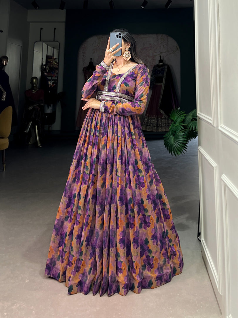 Wine Color Floral Print Gown
Mix Purple Designer Gown
Elegant Wine Anarkali Gown
Wedding Wear Purple Gown
Floral Print Party Wear Gown
