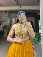 Load image into Gallery viewer, Cotton lehenga with stitched blouse , Plain cotton lehenga for women , 
Summer lehenga set , Cotton lehenga with handmade tassels , 
Casual cotton lehenga choli , 
Lehenga with printed cotton blouse . 
