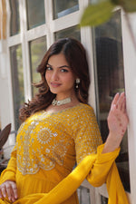 Load image into Gallery viewer, Meena Faux Blooming Georgette Anarkali | Shoppers Trend
