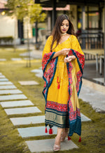 Load image into Gallery viewer, Elegant Pure Gaji Silk Printed Frock – Perfect for Casual &amp; Party Wear Price and Online Shopping Price Under 2500 . Soft &amp; Comfortable Pure Gaji Silk  Fabric – Easy To Wear All Day  , Stylish &amp; Modern Look . 
