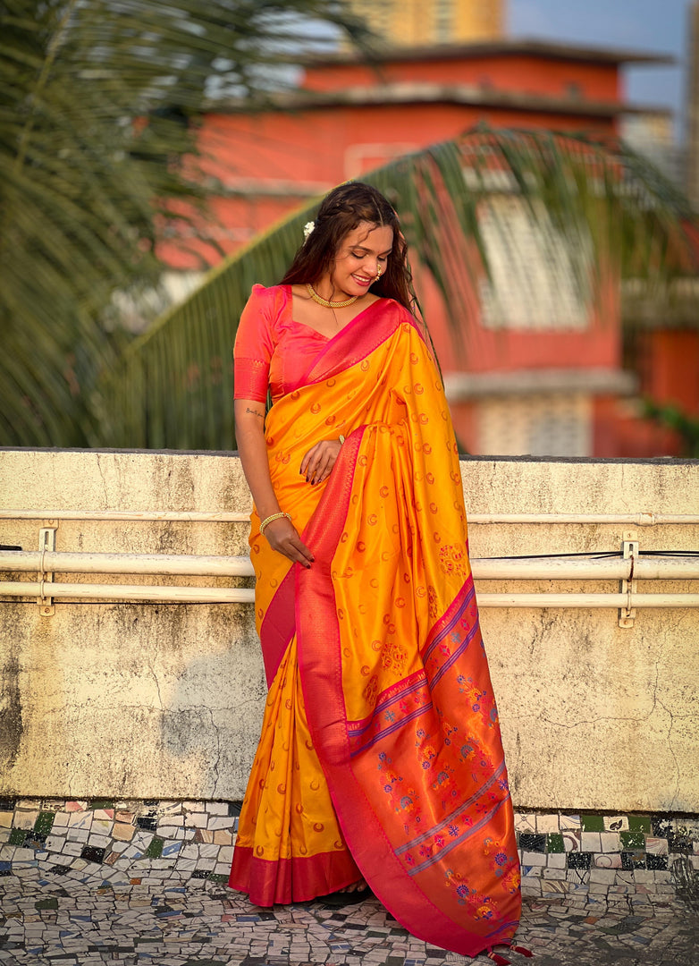 Nemisha Soft Pethani Silk Saree | Shoppers Trend