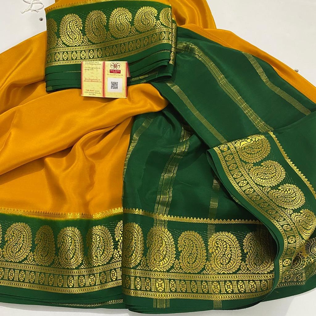 Elevate your ethnic wardrobe with our exquisite Sapana Semi-Mysore Silk Saree. Crafted from premium Semi-Mysore Silk, this 6.3-meter saree features intricate zari weaving that highlights traditional artisanship while adding a touch of elegance to your ensemble.