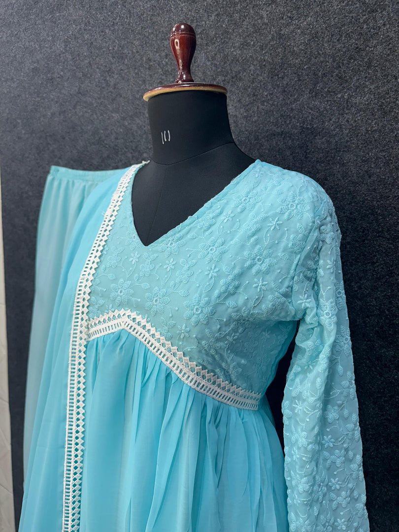 SAMANDAR KI LAHERE ( 3 PIS ) - Premium Anarkali from shoppers trend - Just Rs. 899! Shop now at shoppers trend