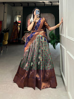 Load image into Gallery viewer, Blue Color Dupatta , Jacquard Silk Fabric Used In This Design , Blouse , Lehengas ,Dupatta 
