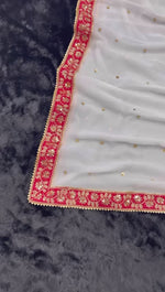 Load and play video in Gallery viewer, Priyanka Heavy Georgette  Saree | Shoppers Trend
